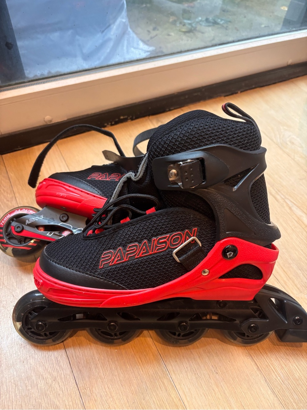 Black and Red Inline Roller Skates